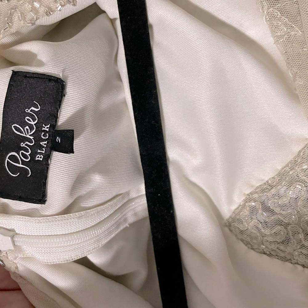 Gorgeous Designer Parker Black Hand Sewn Beaded Sequin Gown - Picture 8 of 10